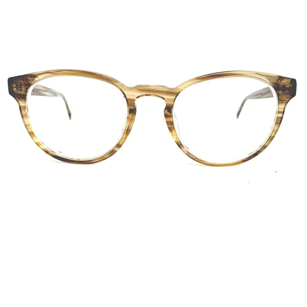 Warby Parker Barkley 207‎ Eyeglasses Frames Brown Striped 51-20-140 Eyewear